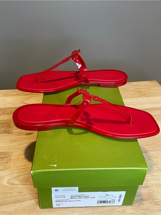 Tory Burch Roxanne Jelly Sandals (Brilliant Red, size 10) NIB
